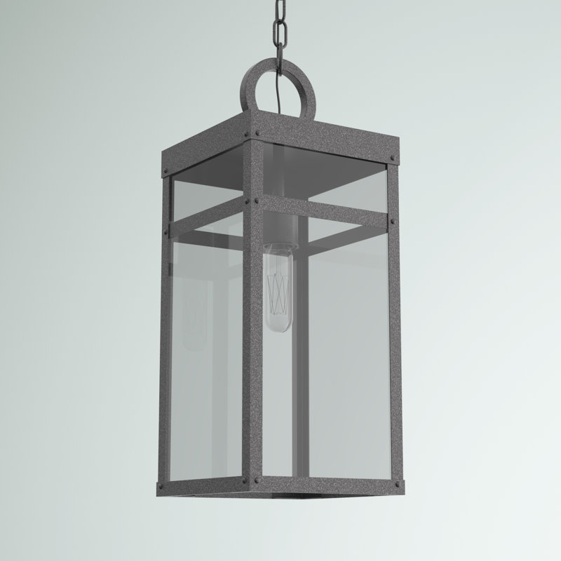1 -Bulb 19" H Outdoor Hanging Lantern By Lisa McDennon, Bronze