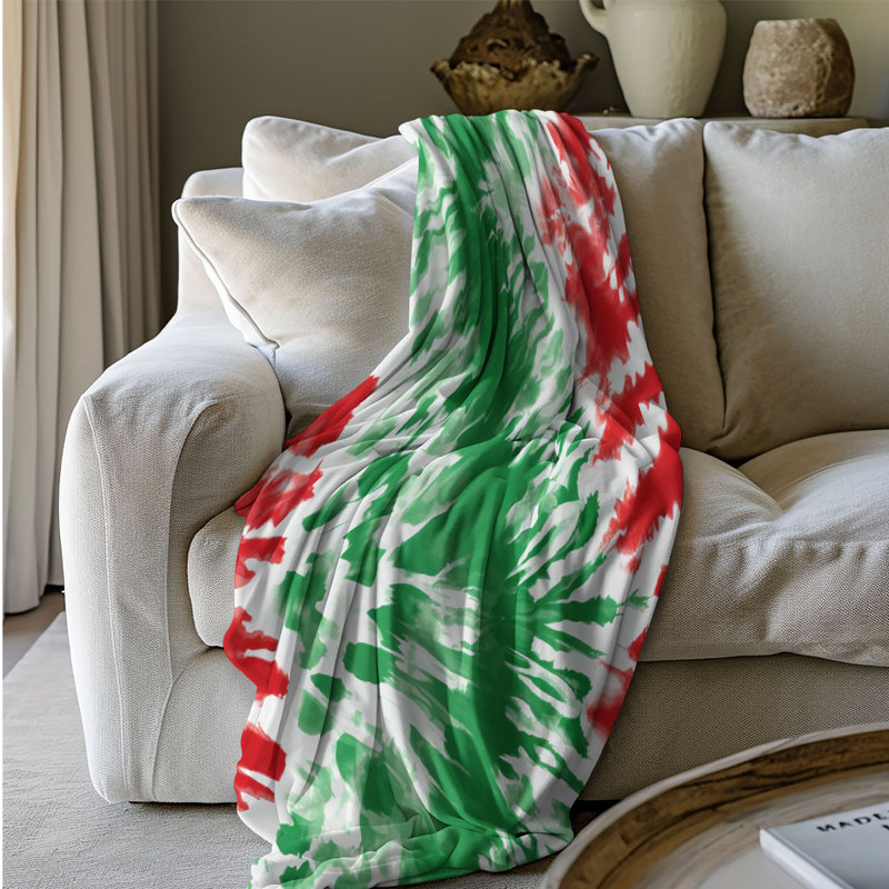 Festive Spirals - 1 pièce Sherpa Premium, Grand lit