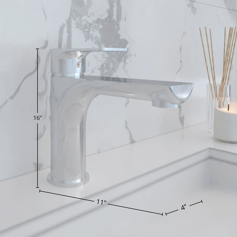 Robinet pour salle de bain à poignée simple DAX, Chrome