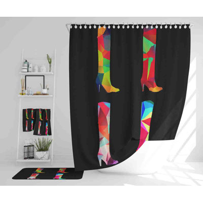 Neia Polyester Shower Curtain Set