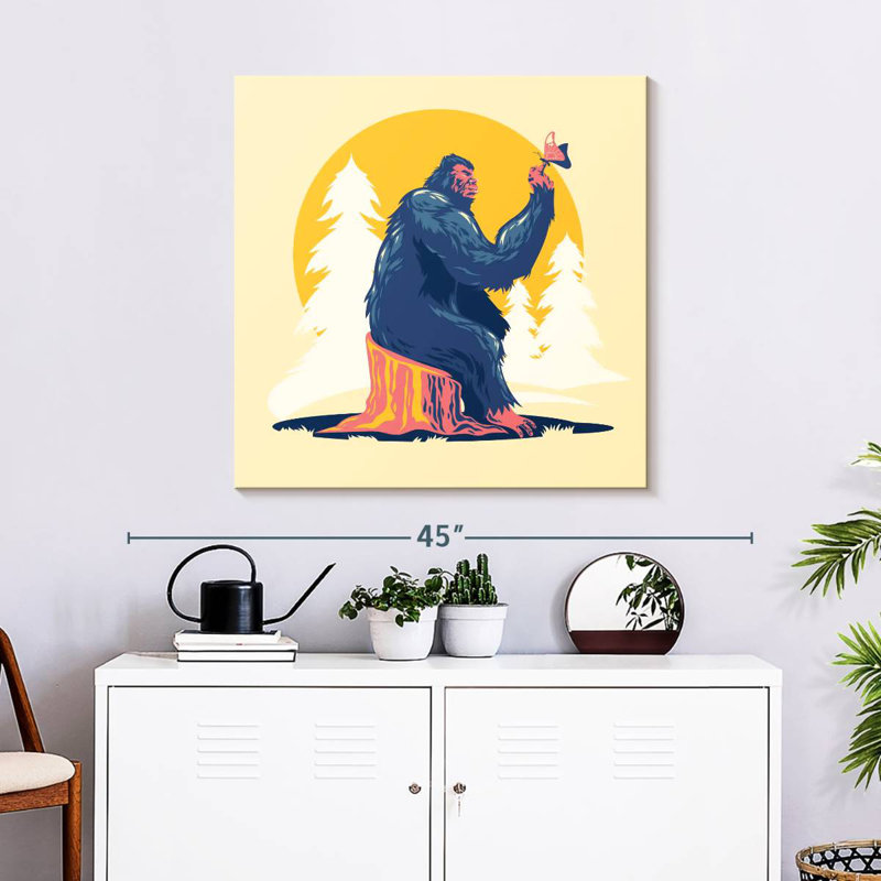 Ashelle Bigfoot et papillon, H 30 po x l 30 po