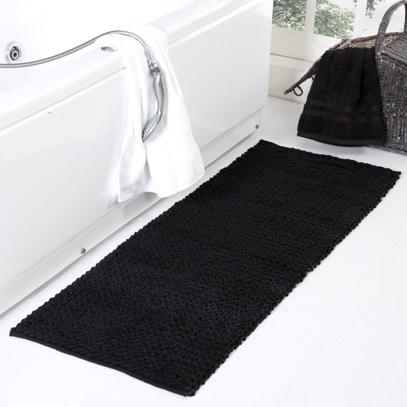 Tapis pour salle de bain Monica, Noir