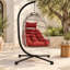 Fauteuil à œufs pliable en osier Albie-1635648957