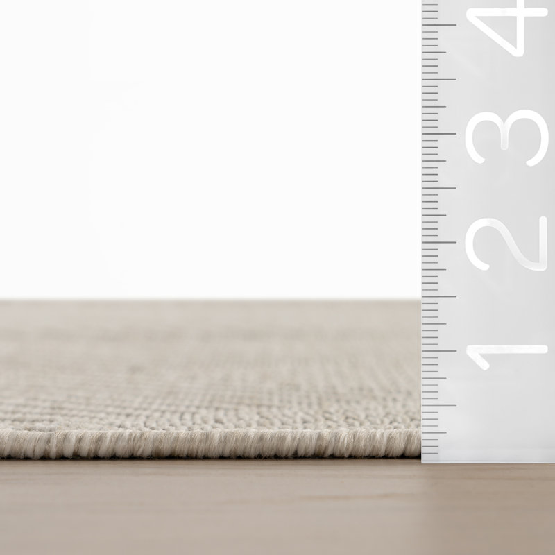  Tapis intérieur / extérieur Valenne, Tapis de couloir 2 pi 6 po x 8 pi, Gris