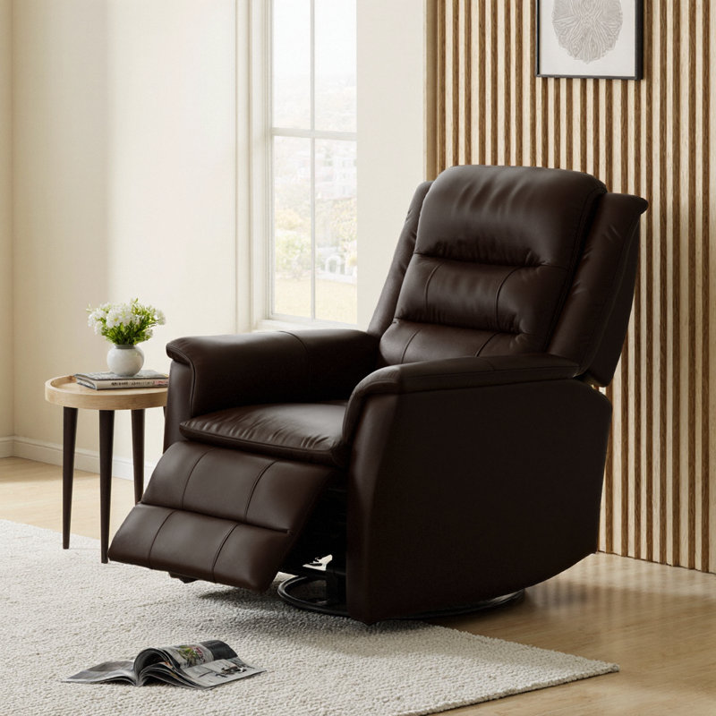 Ultimate Swivel Glider Recliner Chair with Plush Cushioning & Manual Footrest – Premium Craftsmanship for Effortless Lounging