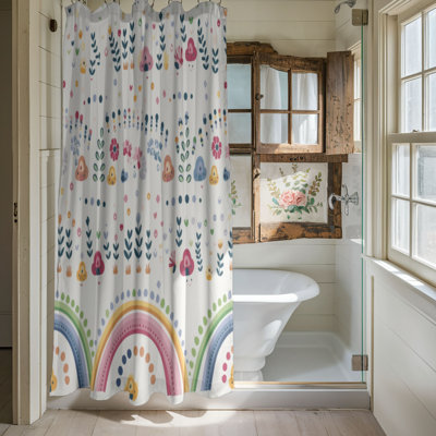 Soft Rainbow Patterns - Premium Shower Curtain