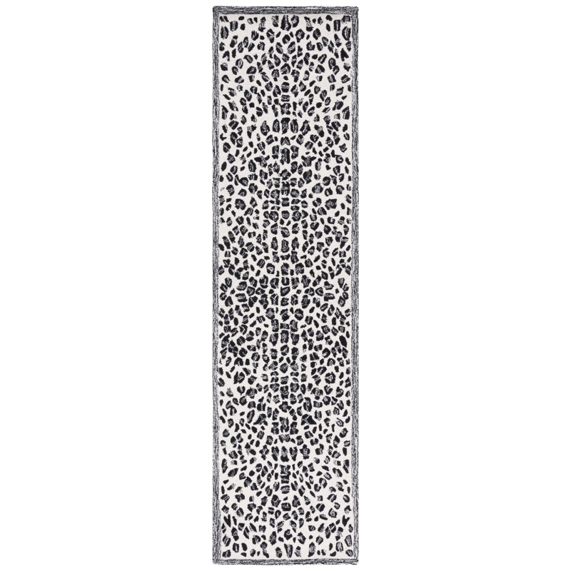 Tapis en laine et coton indien touffeté à la main Metro, Tapis de couloir 2 pi 3 po x 9 pi