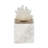 Glam Crystal Cluster Sculpture Decorative Object for Home Decor - Modern Marble Accent for Office or Living Room Shelf Decoration - 6", White-489595539-489595532