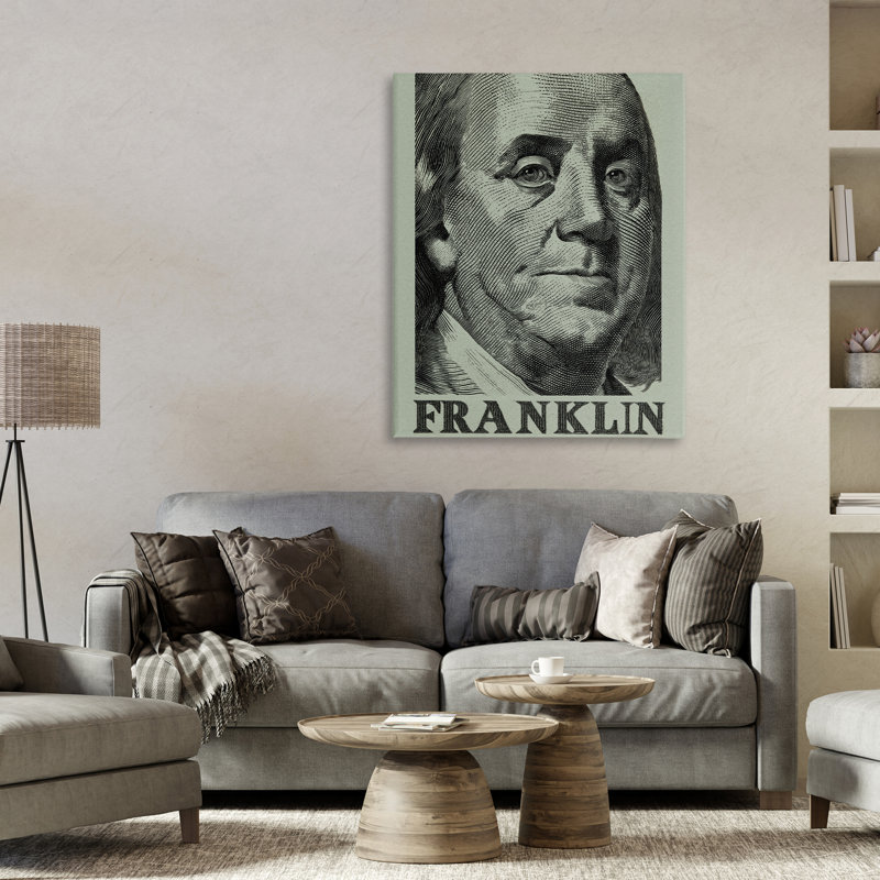 «Franklin's Influence Portrait Canvas», conception par Svetlana Aleynikova, H 40 po x l 30 po