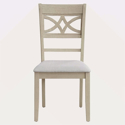 Ensemble de 2 chaises de salle à manger à finition gris antique