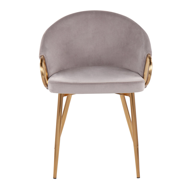 Josie 19.25'' H Upholstered Armchair, Silver Velvet , 1