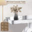 100cm Glass Top Console Table