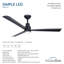 Ventilateur de plafond intérieur / extérieur simple 52 po à DEL-116509621-116509620