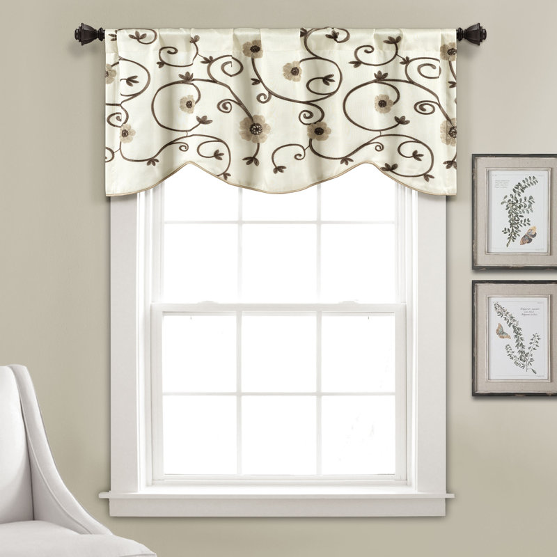 Lush Decor Royal Garden Single Window Valance, Neutre