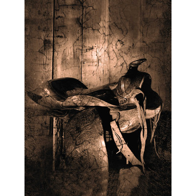 Cowboy Saddle - impression sur toile tendue