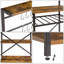 Kitchen Baker's Rack, Microwave Oven Stand With Storage Shelves, Industrial Coffee Bar Station, With Adjustable Wine Holders And S-Hooks, Metal Frame-1486736316