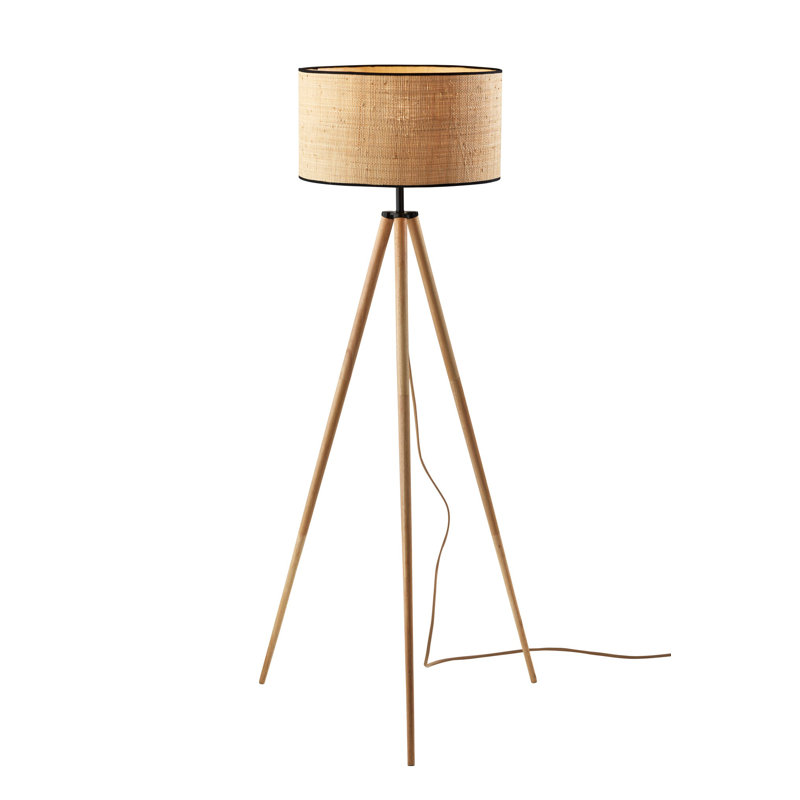 Lampe trépied 60 "Kisa, Brun / noir, Brun / noir