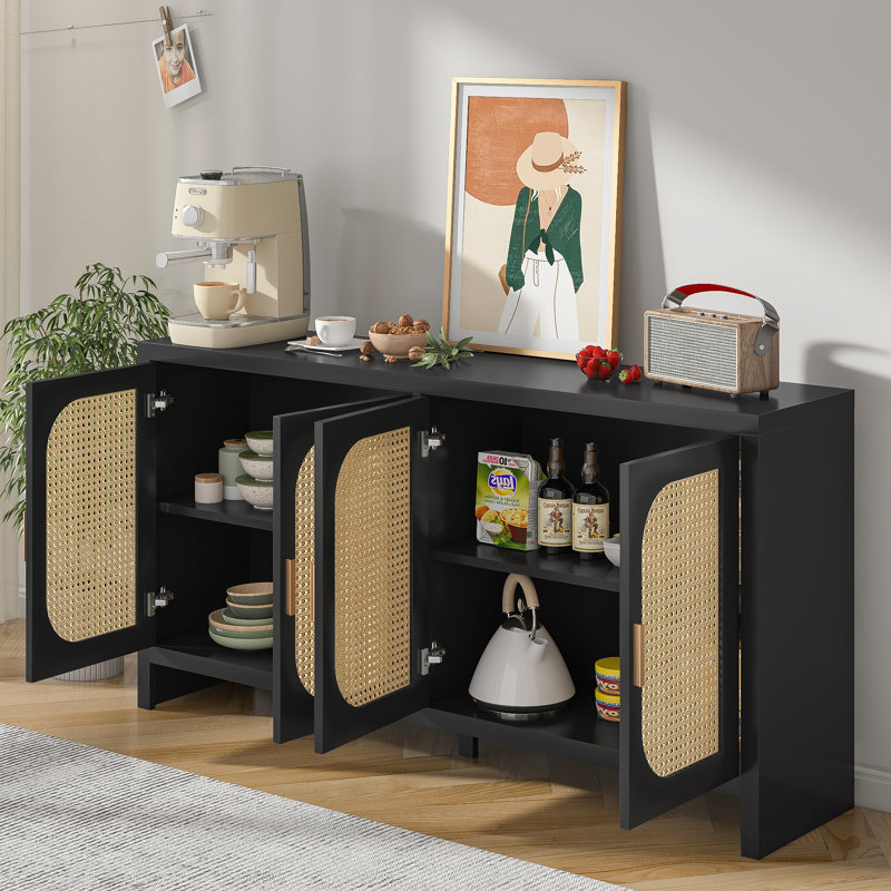 Buffet de 59,1 po Annabellah, Noir