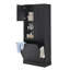 Grande armoire de rangement pour salle de bain avec grand panier rabattable-1788600597
