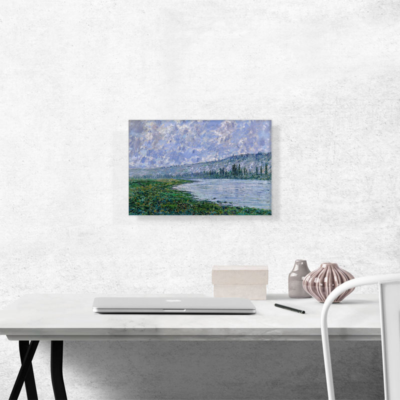 «La seine à Vetheuil 1880» par Claude Monet, reproduction d'art sur toile tendue, H 12 po x l 18 po x 1,5 po