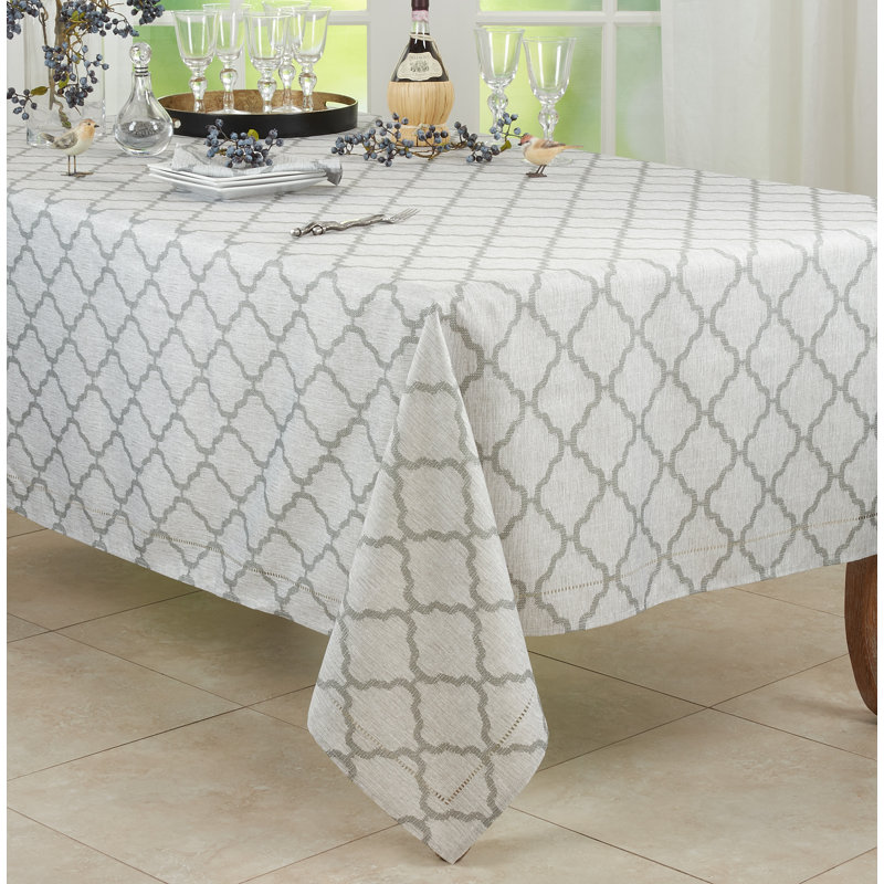 Tablecloth, 104" x 65", Gray