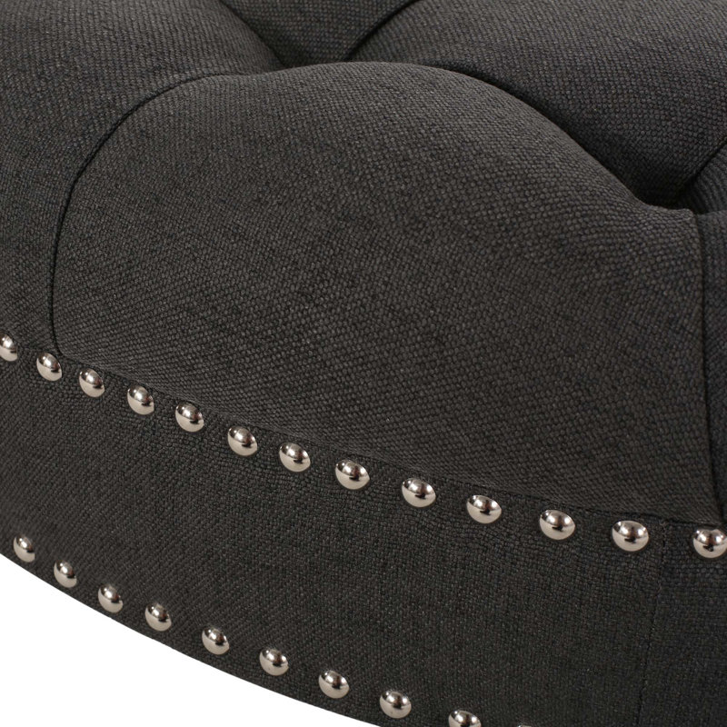 Repose-pieds avec roulettes, Gris foncé
