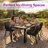10 Person Aluminum Outdoor Patio Dining Set With Expandable Table，cushions Included