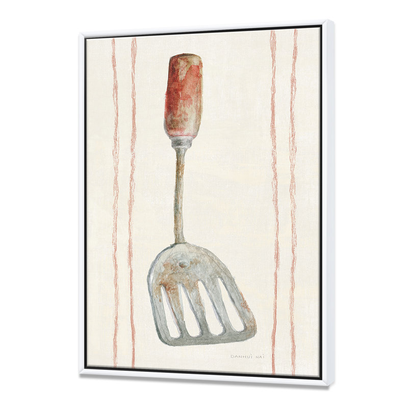Farm Kitchen I - reproduction d'art, Toile encadrée flottée blanche, H 46 po x l 36 po x 1,5 po