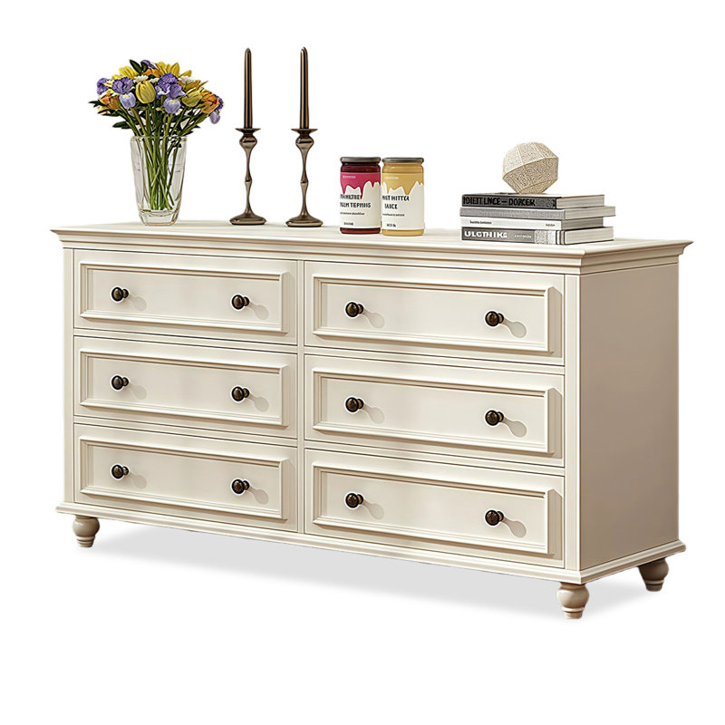 White Solid Wood Accent Cabinet, 31.5" H x 62.99" W x 17.72" D