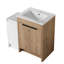 Meuble-lavabo de salle de bain avec lavabo en céramique et armoire de rangement