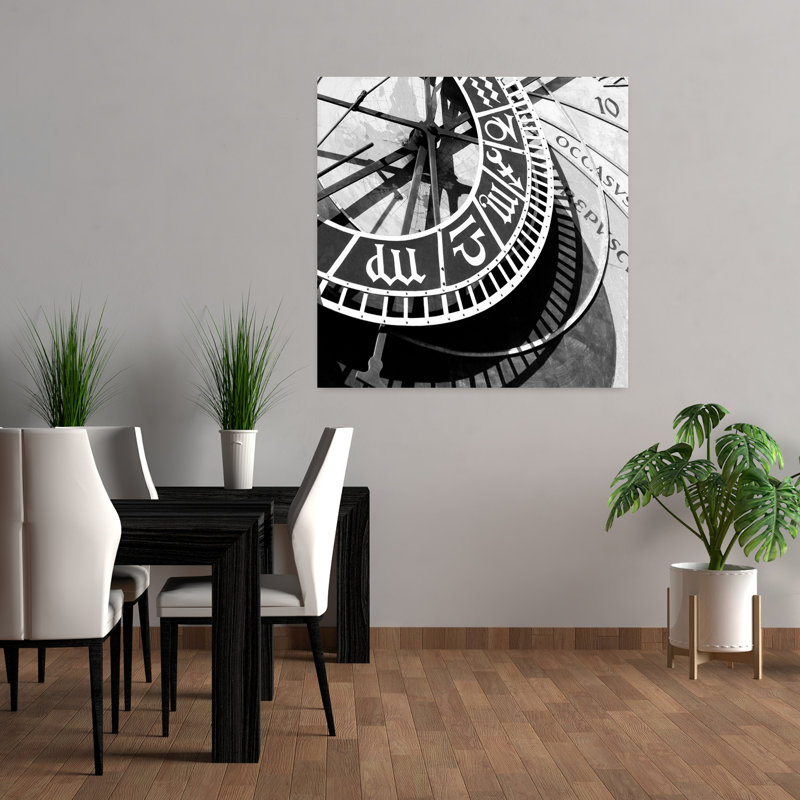 Horloge 5, art contemporain, H 36 po x l 36 po