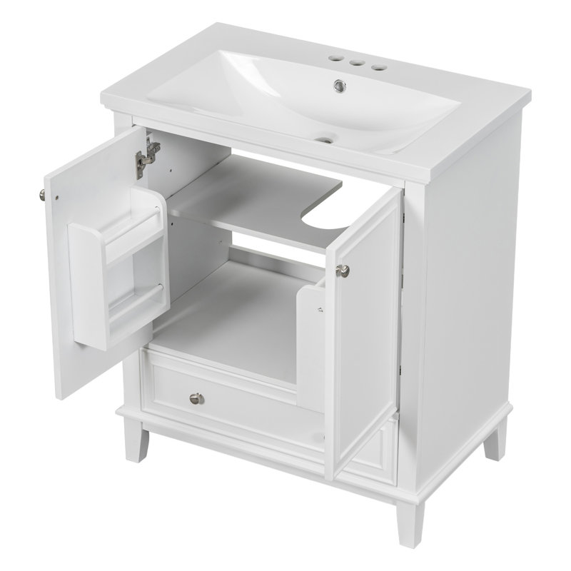 Meuble-lavabo 30 po avec lavabo, Blanc