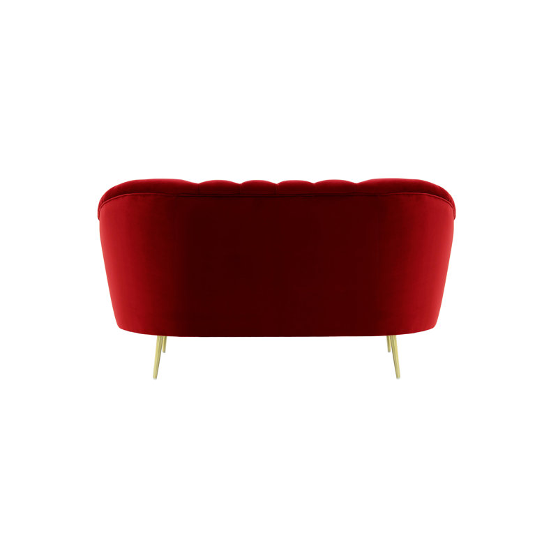 Burrell Sofa, Red Velvet, 1.5