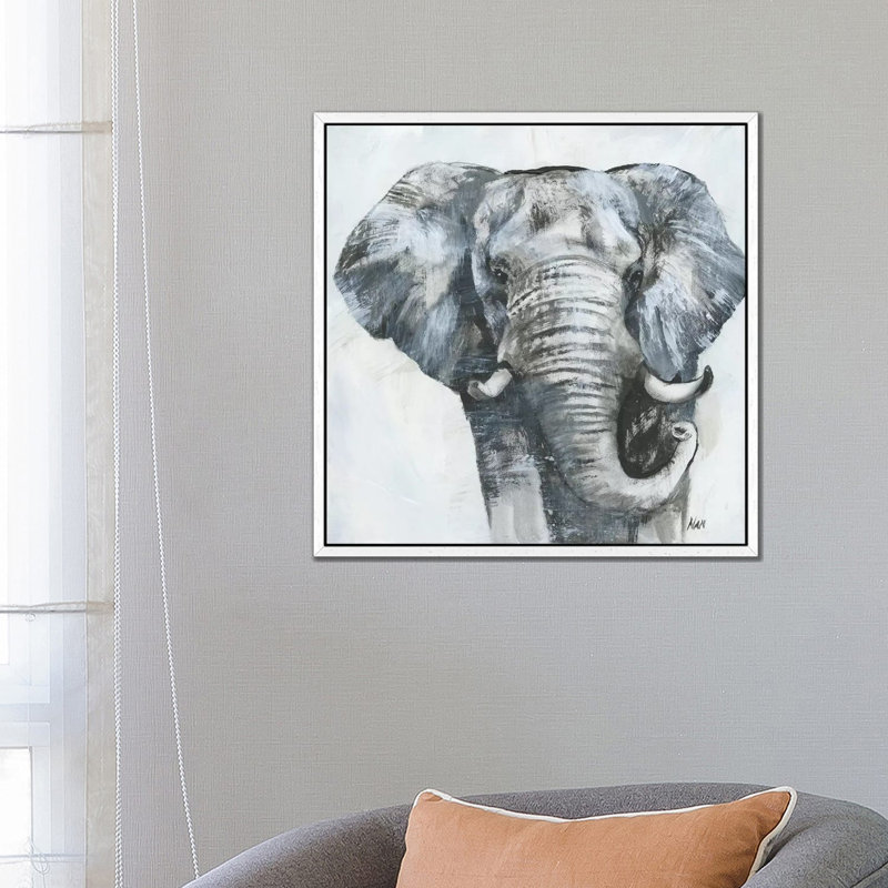 Masai Moment by Nan - Painting on Canvas, 66.04 cm H x 66.04 cm W, White Framed