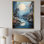 «Blue Moonlit River Blooms II - River», art mural