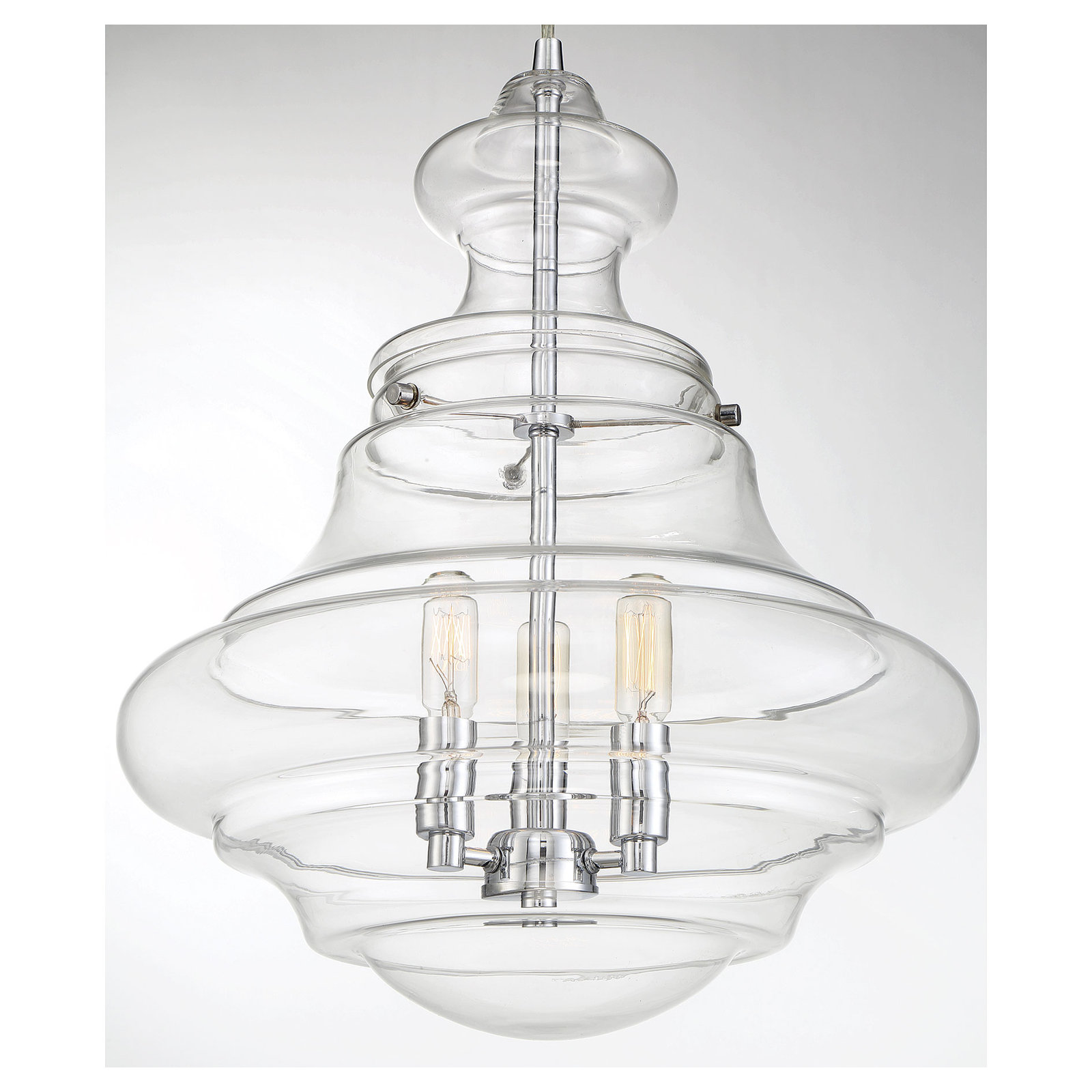 Burtt Dimmable 3 - Light Pendant, Chrome