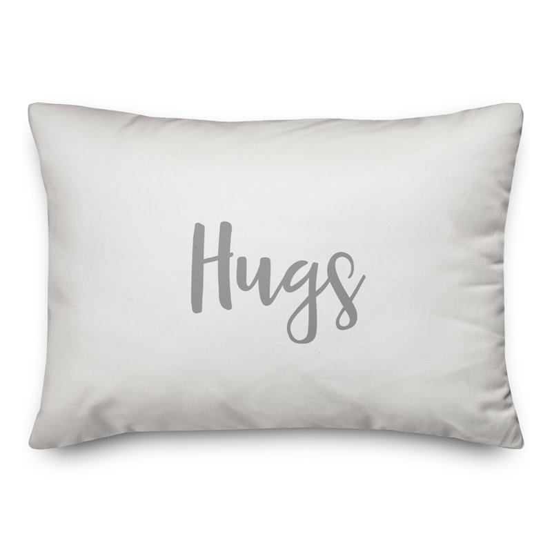  Coussin Hugs, Gris / blanc