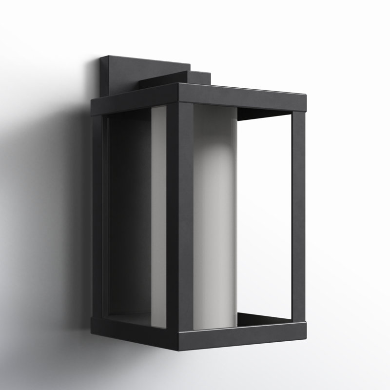Lanterne murale d'extérieur noire Mercer, H 12 po x l 6,7 po x P 5,9 po