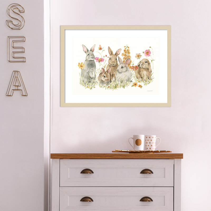 «Arvol Bunny Hop On Spring I», encadré sur papier par Lisa Audit Print