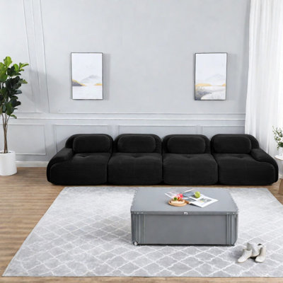 Canapé 4 places en velours côtelé ergonomique pour animaux de compagnie