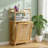 Laundry Hamper with 2-Tier Shelves & Tilt-Out Basket, Bamboo Laundry Storage Organizer for Bathroom Bedroom Laundry Room Nursery, Natural