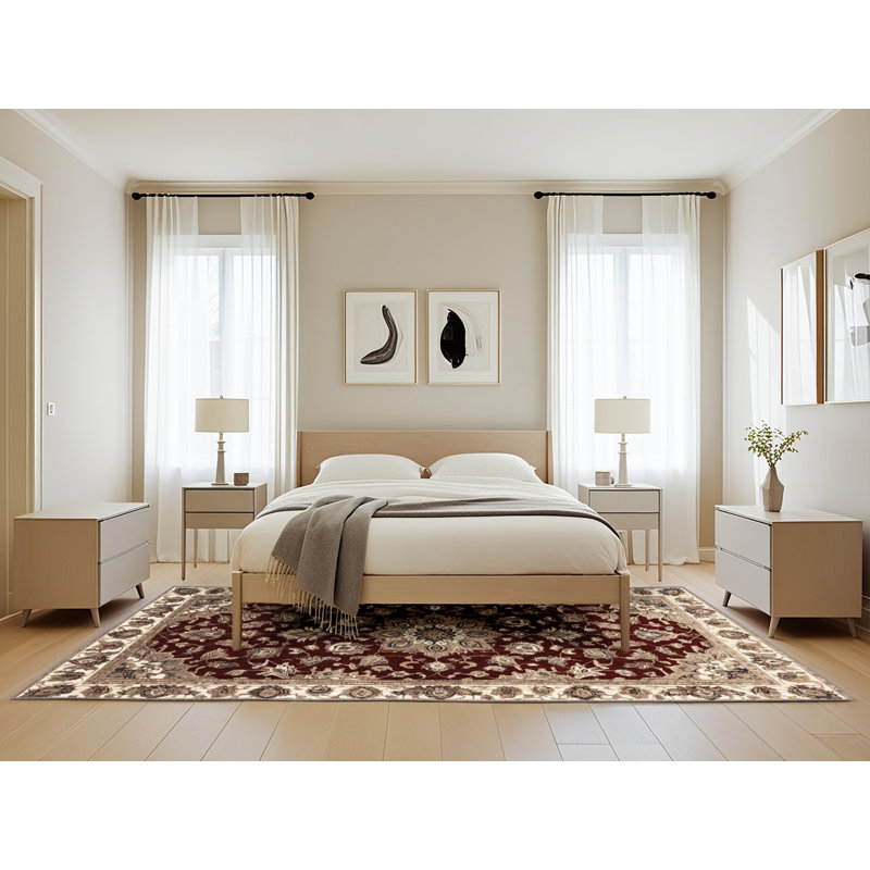Machine Washable Persian Gray Area Rug, Rectangle 5' x 8'