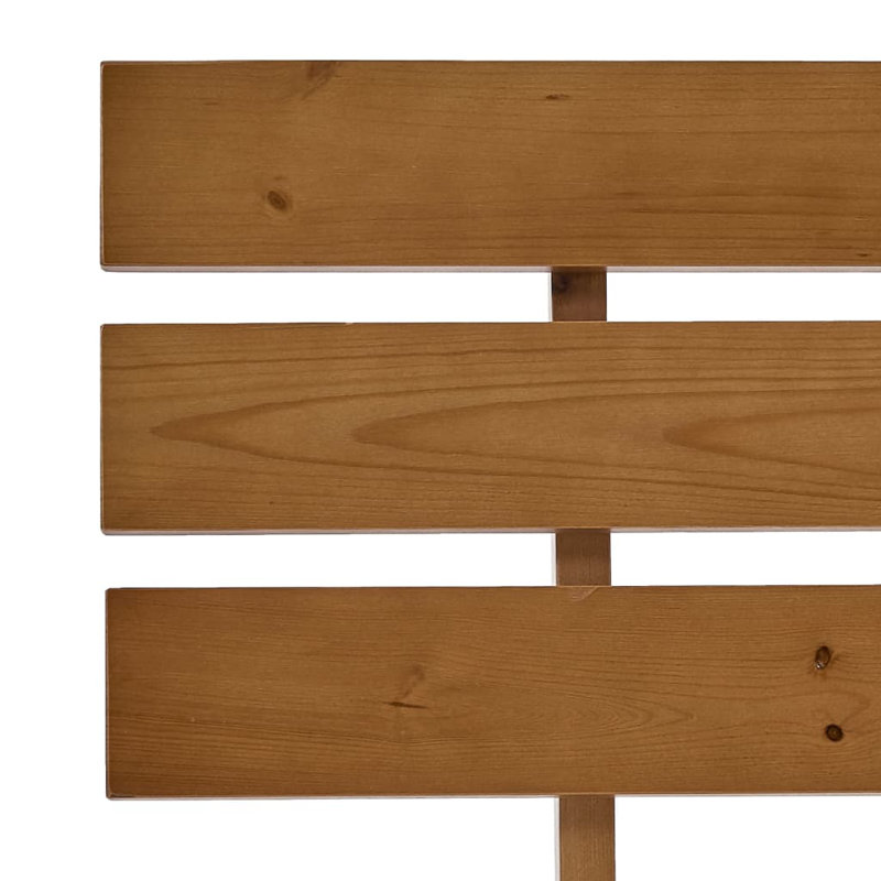 vidaXL Bed Frame Solid Pine Wood, Super King (6'), Honey Brown