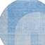 Tapis d'intérieur rond lavable géométrique bleu ciel et bleu denim HomeRoots 8 pi