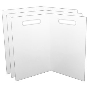 Ashley Productions Yes Fiberboard Freestanding Whiteboard (Set of 3)