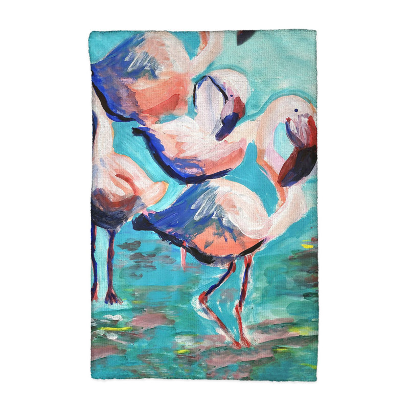 Torchon flamants dansants