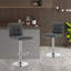 Dequincy Swivel Upholstered Adjustable Height Bar Stool with Steel Frame-848258900
