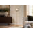 Eclipse Aura Metal Floor Lamp - Matte Black & Soft Gold - Clear Glass
