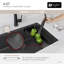 Stylish 16 ⅞" Graphite Black Stainless Steel Workstation Colander A-07