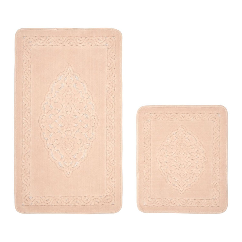 Ensemble de tapis de bain 2 pièces Allis, Rose